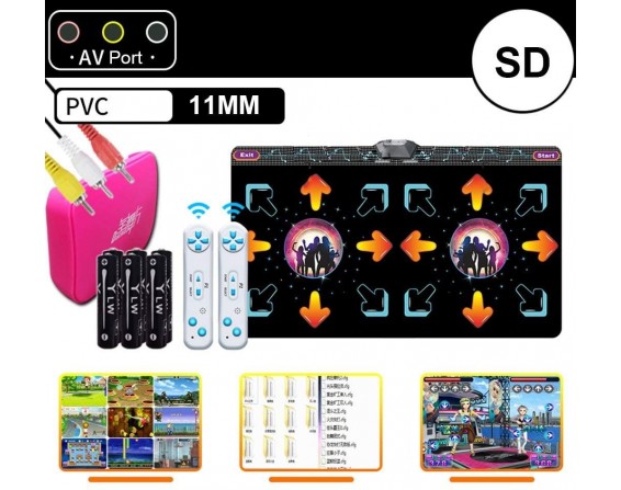 All New 4K HD Dance Blanket Mat TV Double Running Blanket Somatosensory Game Console Unlimited Updates Super Clear Picture Quality (Color : Wireless AV 11mm 720P)
