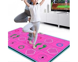 Dance mat 3D Somatosensory Game Console Wireless Technology, PU Material Memory Card Double Handle Non-Slip Dancing Blanket Dancing Step Pads 416