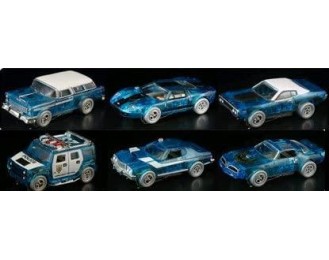  Blue First Lap X Traction Ghost Racers Set of 6  Cars