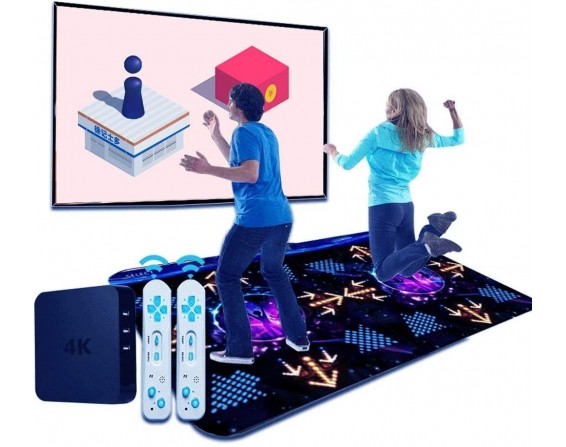 4K HD Dance Blanket Mat TV Double Running Blanket Somatosensory Game Console Unlimited Updates (Color : Wireless AV 11mm 720P)
