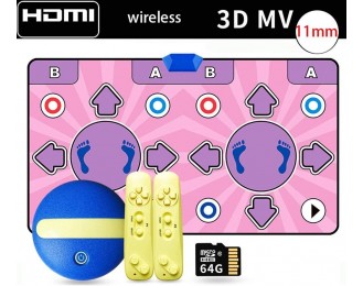 Dance mat Quality 2020 HD Wireless Double, HDMI Interface Game Tv  Weight Loss Yoga Somatosensory Dancing Machine PVC -zhibiao (Color : Dazzling Purple, Size : 11mm)
