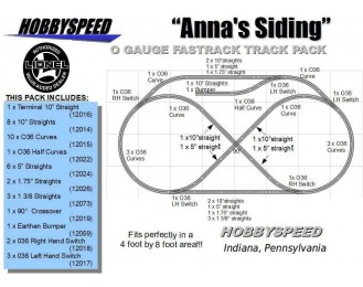 Anna's SIDING Track Layout Train Pack 4' X 8' O Gauge