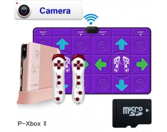 Dance mat Best Gift Wireless with somatosensory Camera Double TV HDMI Somatosensory Game Console Built-in Large Game -Musical (Color : PU Massage Purple, Size : 30MM)