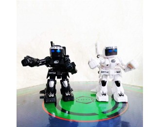 Boxing Battle Remote Control Robot Parent-Child Interaction Child Enlightenment Robot Toy Chargeable 2.4G Smart Remote Control Robot with LED for Kids Age 7+ (Color : Set)