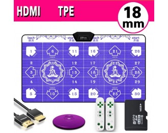 Dance mat Quality 2020 Double, Computer TV Dual-use for  HDMI Interface  Somatosensory Game Running and Dancing Machine -zhibiao (Color : Purple, Size : 18mm)