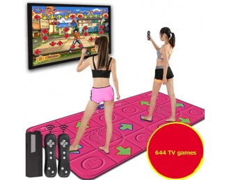 Chunse Wireless Double Dance Mat,Yoga Game Dancing Machine Fitness Dancing Blanket 3D Double HD Quality & Unlimited Updates to Songs and Games & Intelligent Induction