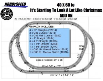 40x60 to A Starting Look LOT Like Christmas Layout ADD-ON Pack O Gauge