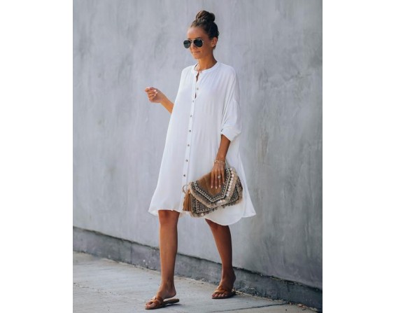 Willie Button Down Cover-Up Dress