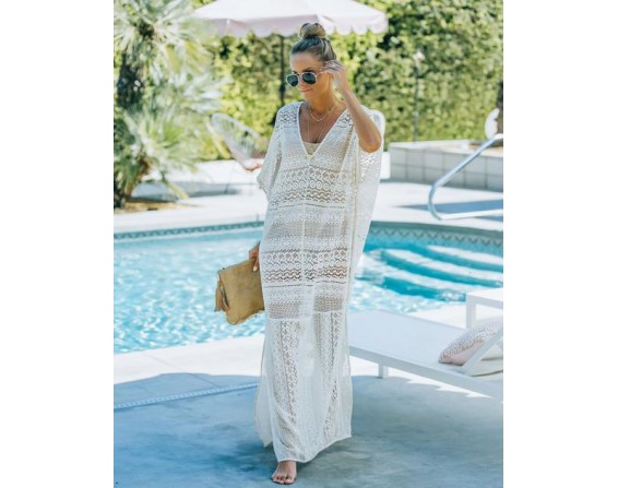 Lover Of The Sea Lace Kaftan Cover-Up Dress