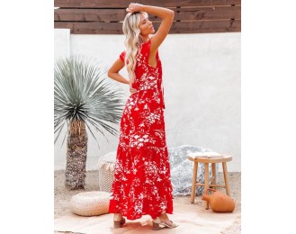 Dynamite Floral Tiered Maxi Dress